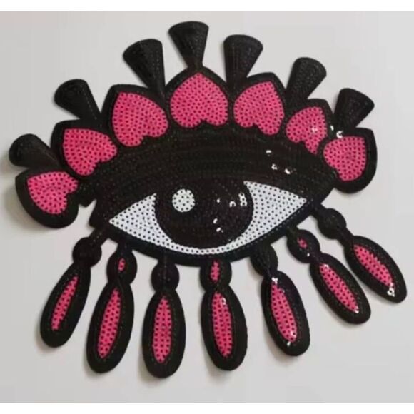 NWOT Drippy Magenta Eyeball Appliques - Picture 1 of 3